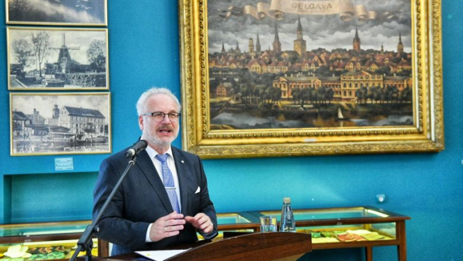 Valsts prezidenta Egila Levita uzruna Ģederta Eliasa Jelgavas Vēstures un mākslas muzejā