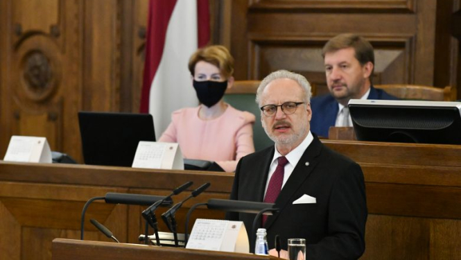 Valsts prezidenta Egila Levita uzruna Saeimas 2020. gada rudens sesijas atklāšanā