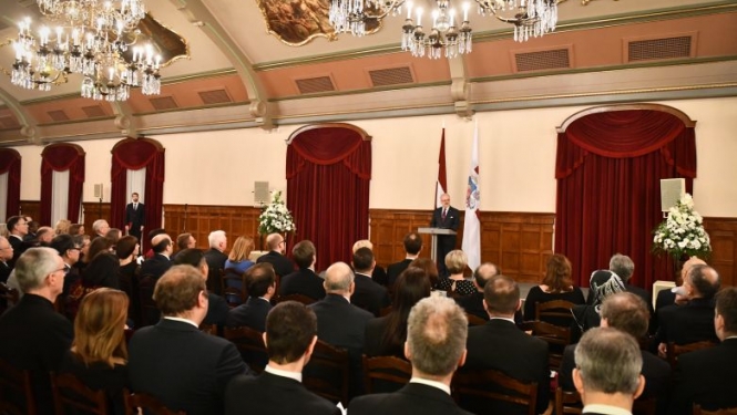 Valsts prezidenta Egila Levita runa ārvalstu diplomātiskajam korpusam ikgadējā Jaungada pieņemšanā Rīgas pilī