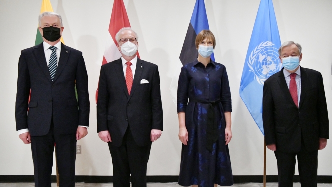 Lietuvas prezidents, Latvijas prezidents, Igaunijas prezidente, ANO ģenerālsekretārs