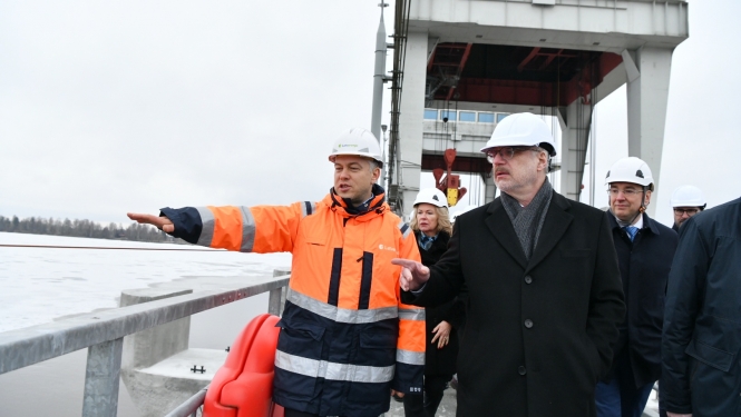 Egils Levits apskata Pļaviņu HES