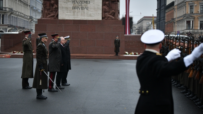 11.11.2022. Valsts prezidents sveic Godasardzes rotu 30. gadadienā. Foto autors: Ilmārs Znotiņš, Valsts prezidenta kanceleja.