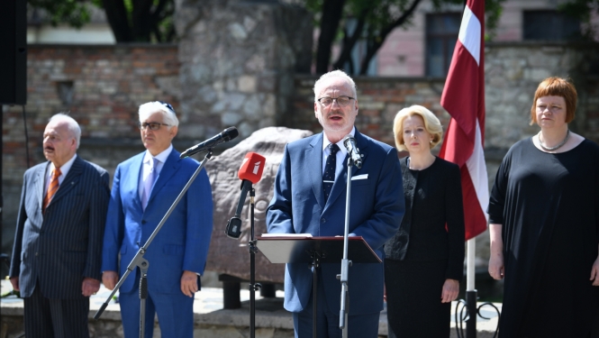 Valsts prezidenta Egila Levita uzruna Ebreju tautas genocīda upuru piemiņas dienā