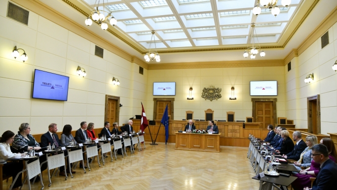 Valsts prezidents Egils Levits piedalās Tieslietu padomes sēdē