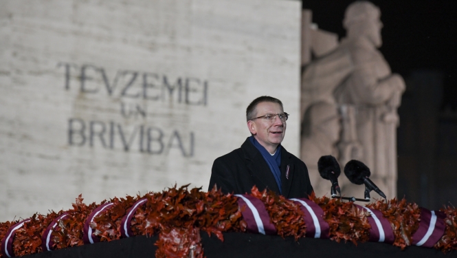 18.11.2023. Valsts prezidenta Edgara Rinkēviča uzruna pie Brīvības pieminekļa