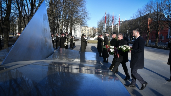 06.03.2024. Valsts prezidenta Edgara Rinkēviča dalība pulkveža Oskara Kalpaka piemiņas pasākumā
