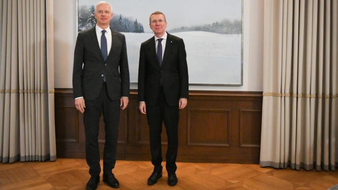 26.10.2023. Valsts prezidenta E. Rinkēviča tikšanās ar ārlietu ministru K. Kariņu