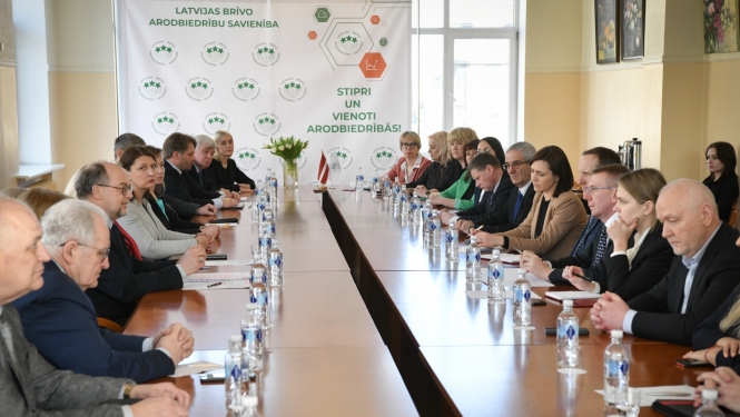 04.03.2024. Valsts prezidenta Edgara Rinkēviča tikšanās ar Latvijas Brīvo arodbiedrību savienības biedriem