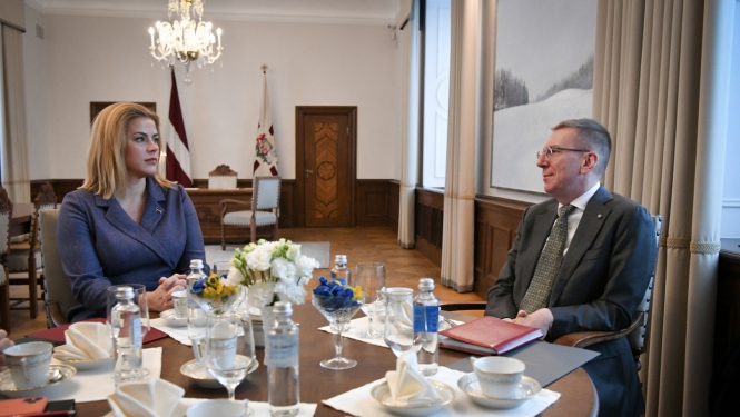21.03.2024. Valsts prezidenta Edgara Rinkēviča tikšanās ar Ministru prezidenti Eviku Siliņu