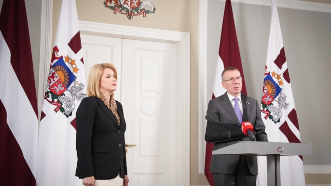 09.10.2024. Valsts prezidenta E. Rinkēviča un Ministru prezidentes E. Siliņas preses konference