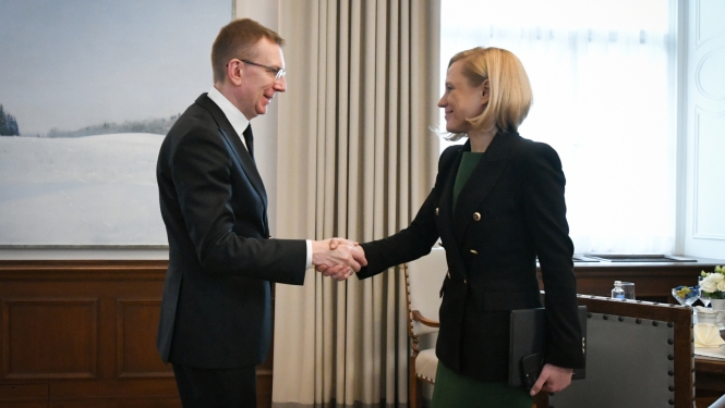 12.03.2024. Valsts prezidenta Edgara Rinkēviča tikšanās ar Valsts ieņēmumu dienesta ģenerāldirektori Baibu Šmiti-Roķi. Foto autors: Ilmārs Znotiņš, Valsts prezidenta kanceleja.