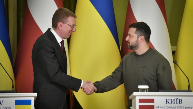 24.11.2023. Valsts prezidenta Edgara Rinkēviča tikšanās ar Ukrainas prezidentu Volodimiru Zelenski