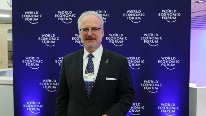 Valsts prezidents Egils Levits Pasaules Ekonomikas forumā Davosā