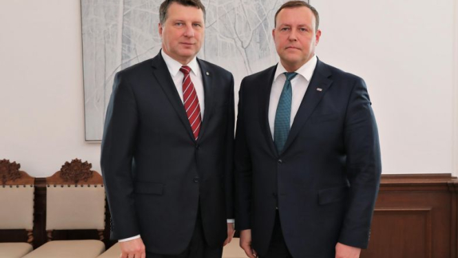 Valsts prezidents Raimonds Vējonis Rīgas pilī tiekas ar iekšlietu ministru Rihardu Kozlovski