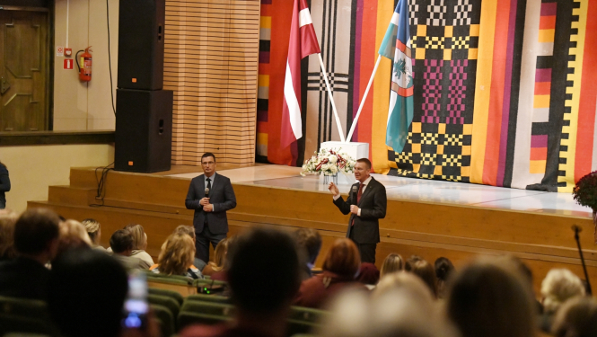 31.10.2023. Valsts prezidenta E. Rinkēviča tikšanās ar Jēkabpils novada iedzīvotājiem Viesītes Kultūras centrā “Sēlija” 