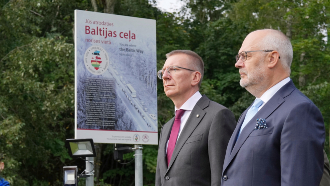 23.08.2024. Baltijas ceļa 35. gadadienai veltīts pasākums Latvijas-Igaunijas robežpunktā Unguriņi-Lilli