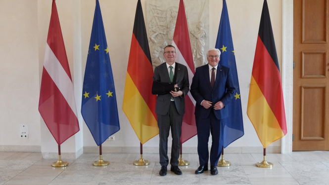 14.10.2024. Tikšanās ar Vācijas Federālo prezidentu Dr. Franku Valteru Šteinmeieru