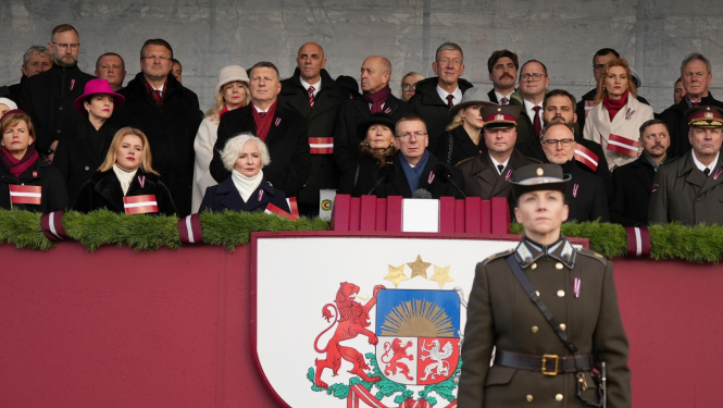 Valsts prezidenta Edgara Rinkēviča uzruna Latvijas un tās sabiedroto bruņoto spēku, Iekšlietu ministrijas pakļautības iestāžu un Jaunsardzes vienību militārajā parādē