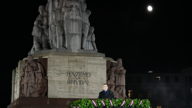 18.11.2024. Valsts prezidenta Edgara Rinkēviča uzruna pie Brīvības pieminekļa
