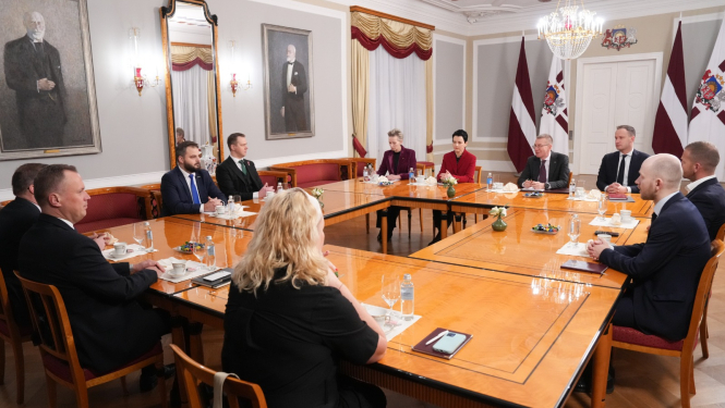 31.01.2025. Valsts prezidenta tikšanās Saeimas frakciju priekšsēdētājiem