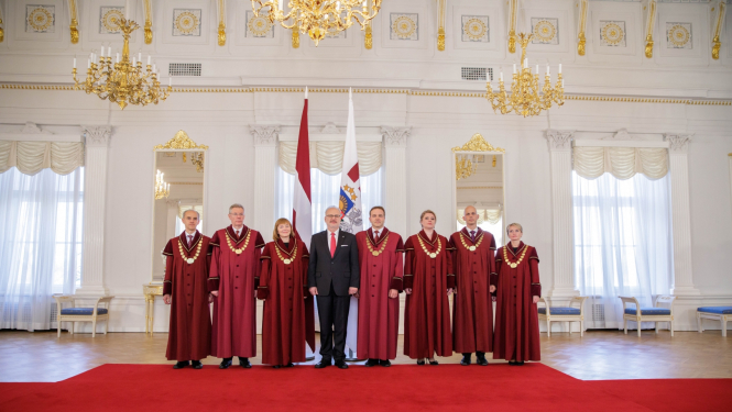 11.10.2022. Valsts prezidents Egils Levits tiekas ar Satversmes tiesas tiesnešiem. Foto autors: Dāvis Doršs, Valsts prezidenta kanceleja.