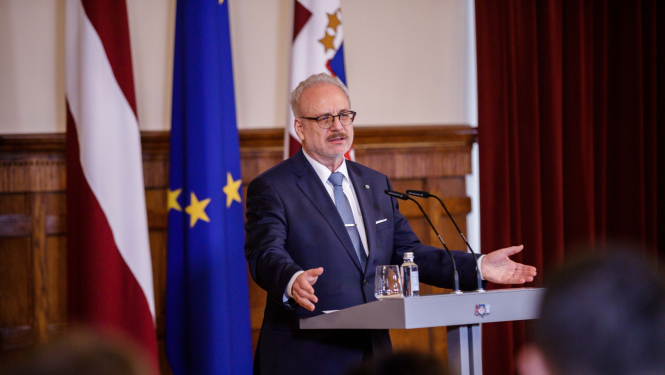 26.10.2022. Valsts prezidents Egils Levits piedalās konferencē “Latvijas valsts stratēģija un sociāli politiskais konsensus”. Foto autors: Dāvis Doršs, Valsts prezidenta kanceleja.