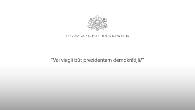 12.11.2022. tiešraides sarunas "Vai viegli būt prezidentam?" vizuālis