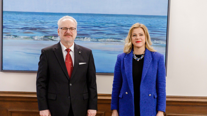 Egils Levits un Evika Siliņa