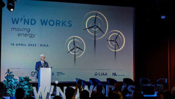 19.04.2023.Valsts prezidents Egils Levits piedalās konferencē “WindWorks. Moving Energy”.