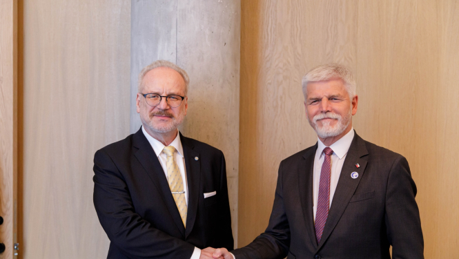 16.05.2023. Valsts prezidents Egils Levits tiekas ar Čehijas prezidentu Petru Pavelu