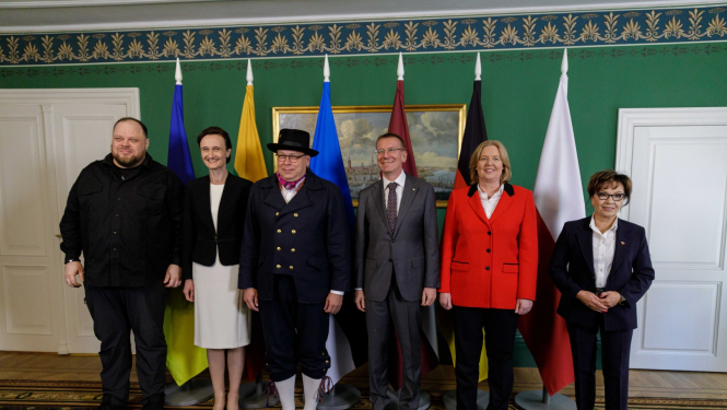 Ruslan Stefanchuk, Viktorija Čmilytė-Nielsen, Lauri Hussar, Edgars Rinkēvičs, Bärbel Bas, Elżbieta Barbara Witek