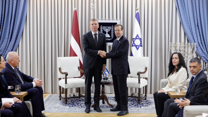 20.11.2023. Valsts prezidenta Edgara Rinkēviča tikšanās ar Izraēlas prezidentu Isāku Hercogu (Isaac Herzog)