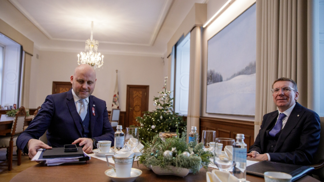 Valsts prezidenta Edgara Rinkēviča tikšanās ar Saeimas Ilgtspējīgas attīstības komisijas Inovācijas ekosistēmas attīstības apakškomisijas priekšsēdētāju Andri Kulbergu