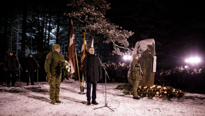 06.01.2024. Ziemassvētku kauju 107. gadadienas atceres brīdis Ložmetējkalnā