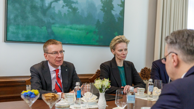 08.01.2024. Valsts prezidenta Edgara Rinkēviča tikšanās ar tiesībsargu Juri Jansonu