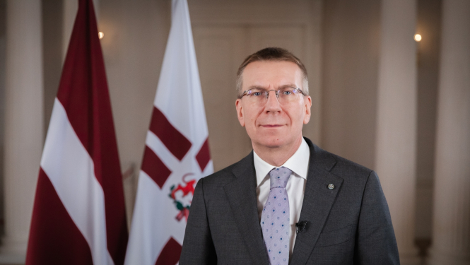 17.01.2024. Valsts prezidents Edgars Rinkēvičs Rīgas pils Baltajā zālē. 