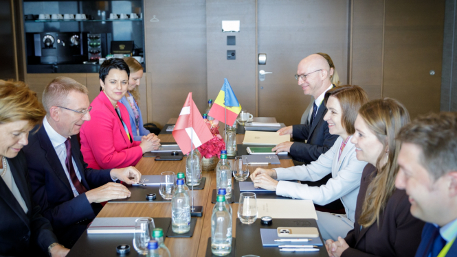 15.06.2024. Valsts prezidenta Edgara Rinkēviča tikšanās ar Moldovas Republikas prezidenti Maiju Sandu