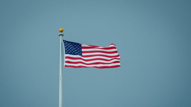 Amerikas Savienoto Valstu karogs. 