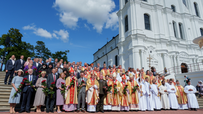 15.08.2024. Valsts prezidenta Edgara Rinkēviča dalība Vissvētākās Jaunavas Marijas debesīs uzņemšanas svētku Svētajā Misē