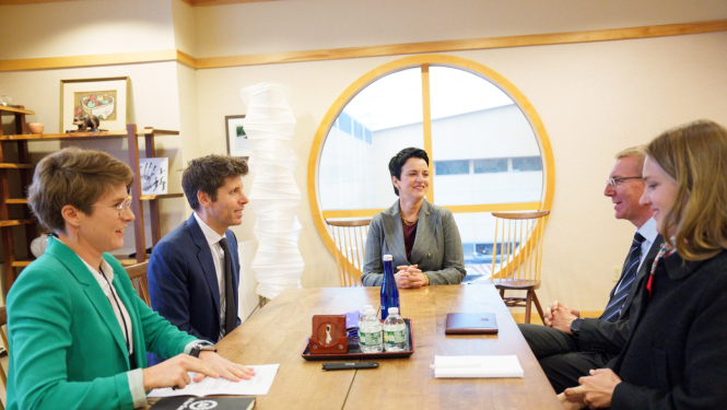 23.09.2024. Valsts prezidenta Edgara Rinkēviča tikšanās ar "OpenAI" vadītāju Semu Altmanu (Sam Altman)