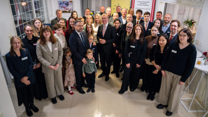 28.11.2024. Valsts prezidenta Edgara Rinkēviča tikšanās ar Korejas Republikā dzīvojošajiem tautiešiem.