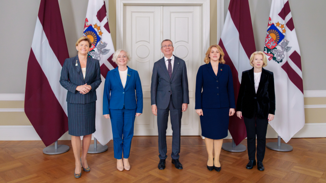 Valsts prezidenta Edgara Rinkēviča un Ministru prezidentes Evikas Siliņas preses konference