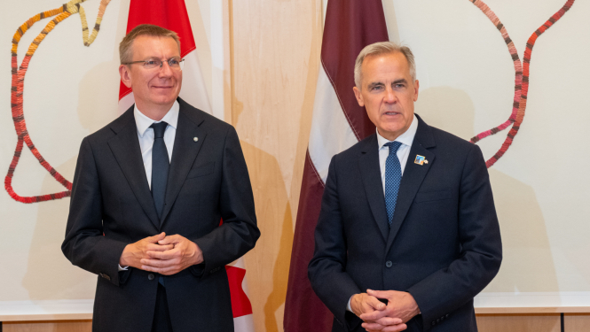 Valsts prezidenta Edgara Rinkēviča tikšanās ar Kanādas premjerministru Marku Kārniju