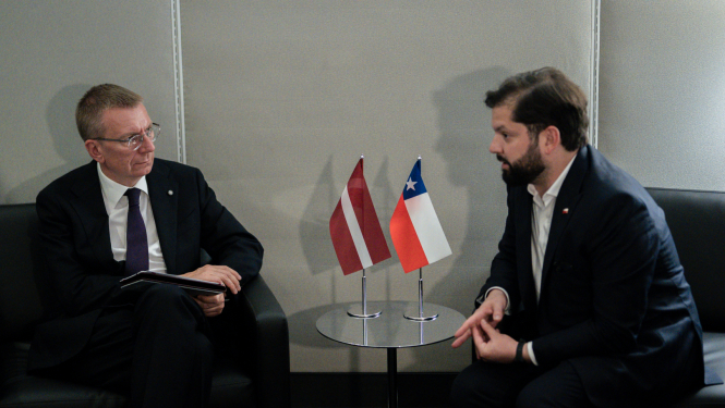 Valsts prezidenta Edgara Rinkēviča un Čīles prezidenta Gabriela Boriča-Fonta tikšanās