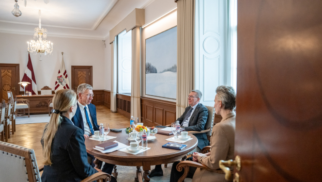 Valsts prezidents Edgars Rinkēvičs tiekas ar Saeimas Juridiskās komisijas priekšsēdētāju Andreju Judinu