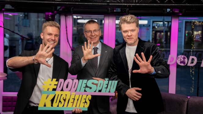 Valsts prezidents Edgars Rinkēvičs piedalās labdarības maratonā “Dod pieci! 2025”