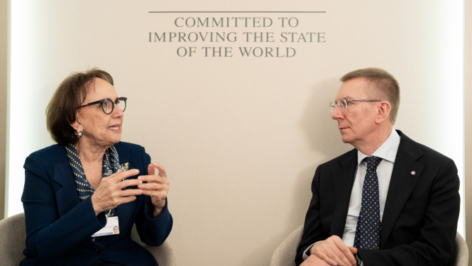 Valsts prezidenta Edgara Rinkēviča tikšanās ar ANO Tirdzniecības un attīstības komisāri Rebeku Grīnspenu