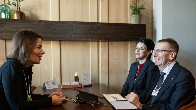 Valsts prezidenta Edgara Rinkēviča tikšanās ar Google viceprezidenti publiskās pārvaldes un rīcībpolitiku jautājumos Eiropā Aneti Kroberi-Rīlu