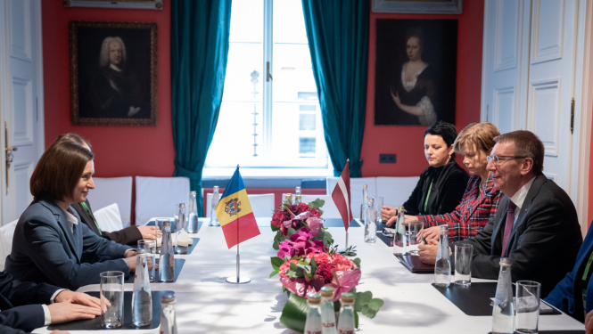 Valsts prezidents Edgars Rinkēvičs tiekas ar Moldovas prezidenti Maiju Sandu 