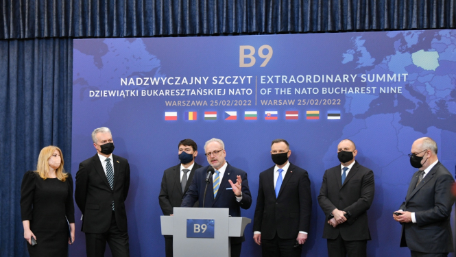 Egils Levits, NATO Austrumu flanga valstu vadītāju preses konference